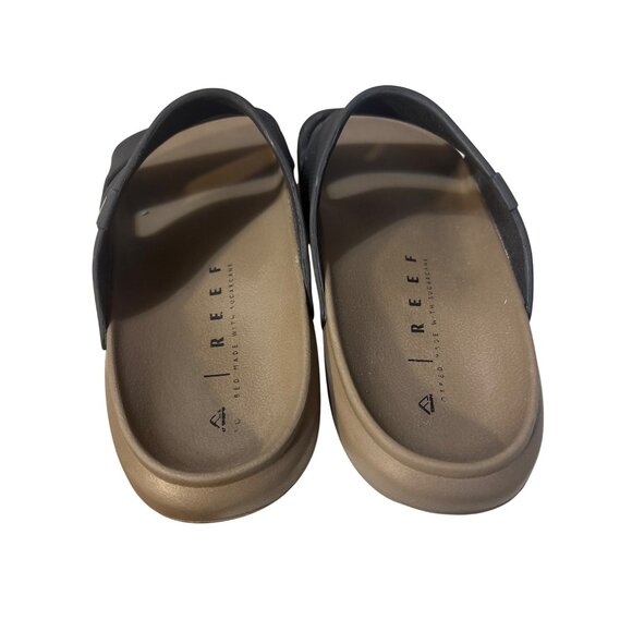 Reef Mens Slide Sandals Size 13 Synthetic Upper Black/Brown - Picture 4 of 6